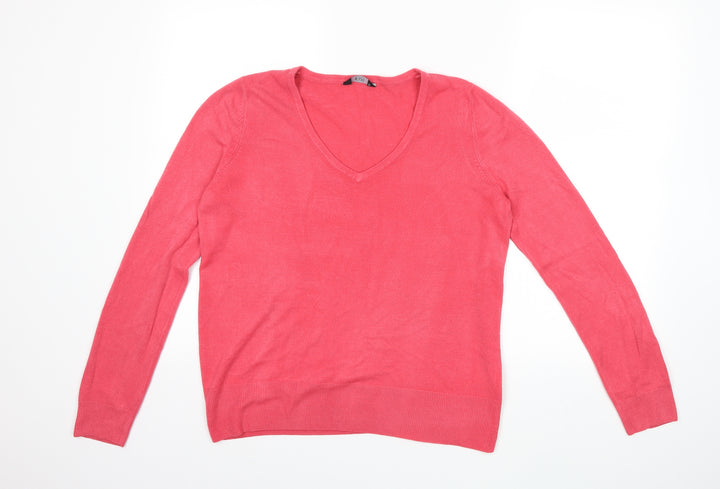 F&F Womens Pink  Knit Pullover Jumper Size 14