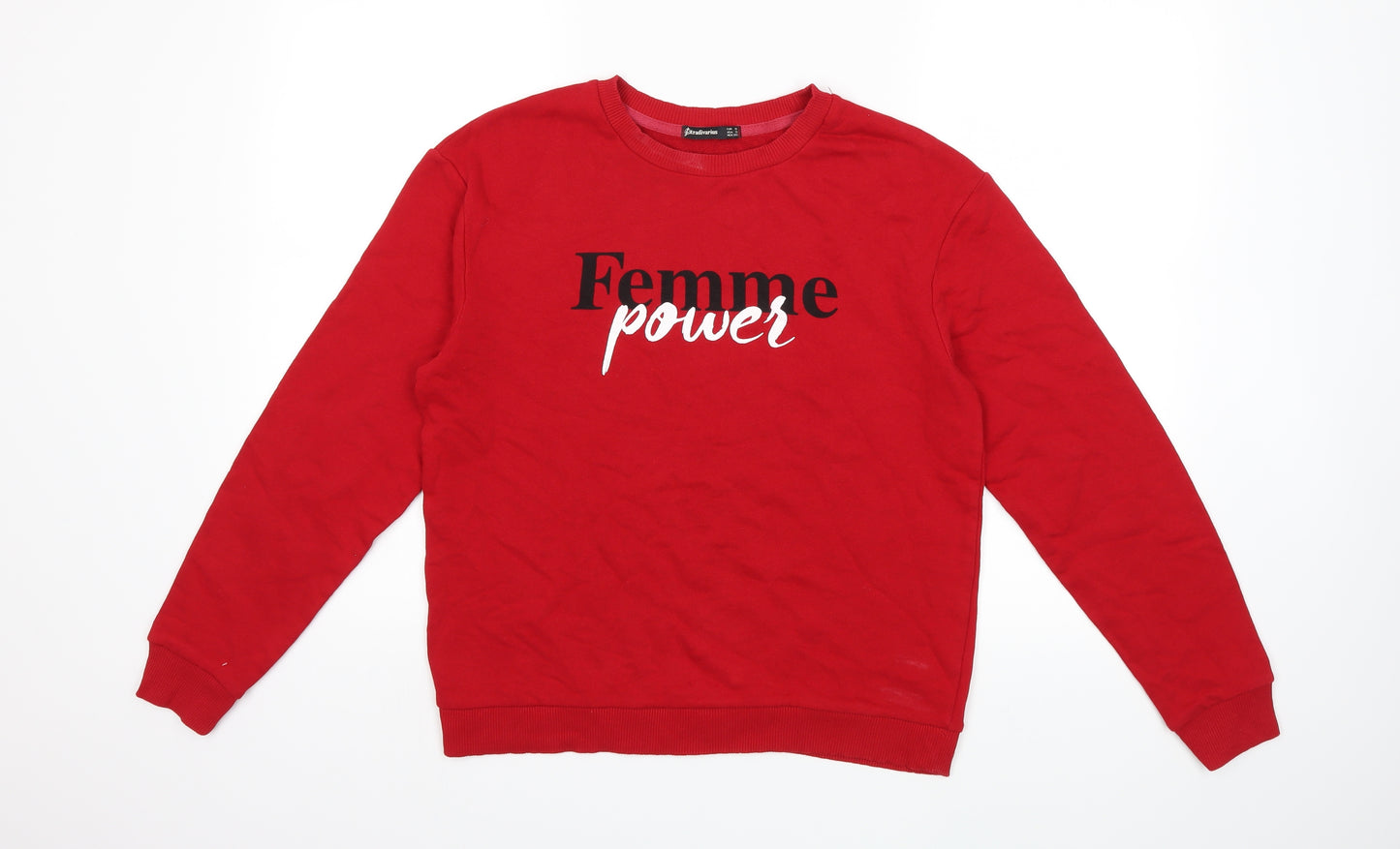 Stradivarius Womens Red   Pullover Sweatshirt Size S