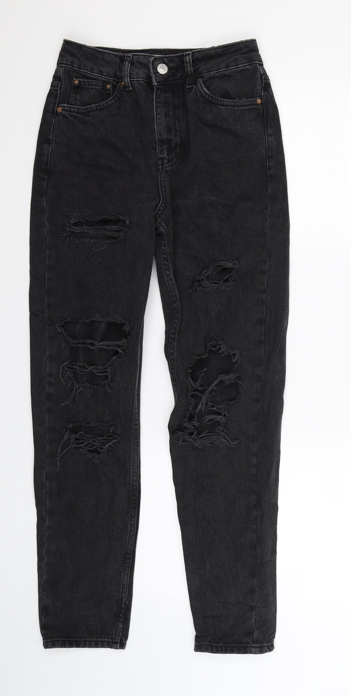 Topshop Womens Black  Denim Skinny Jeans Size 25 in L32 in
