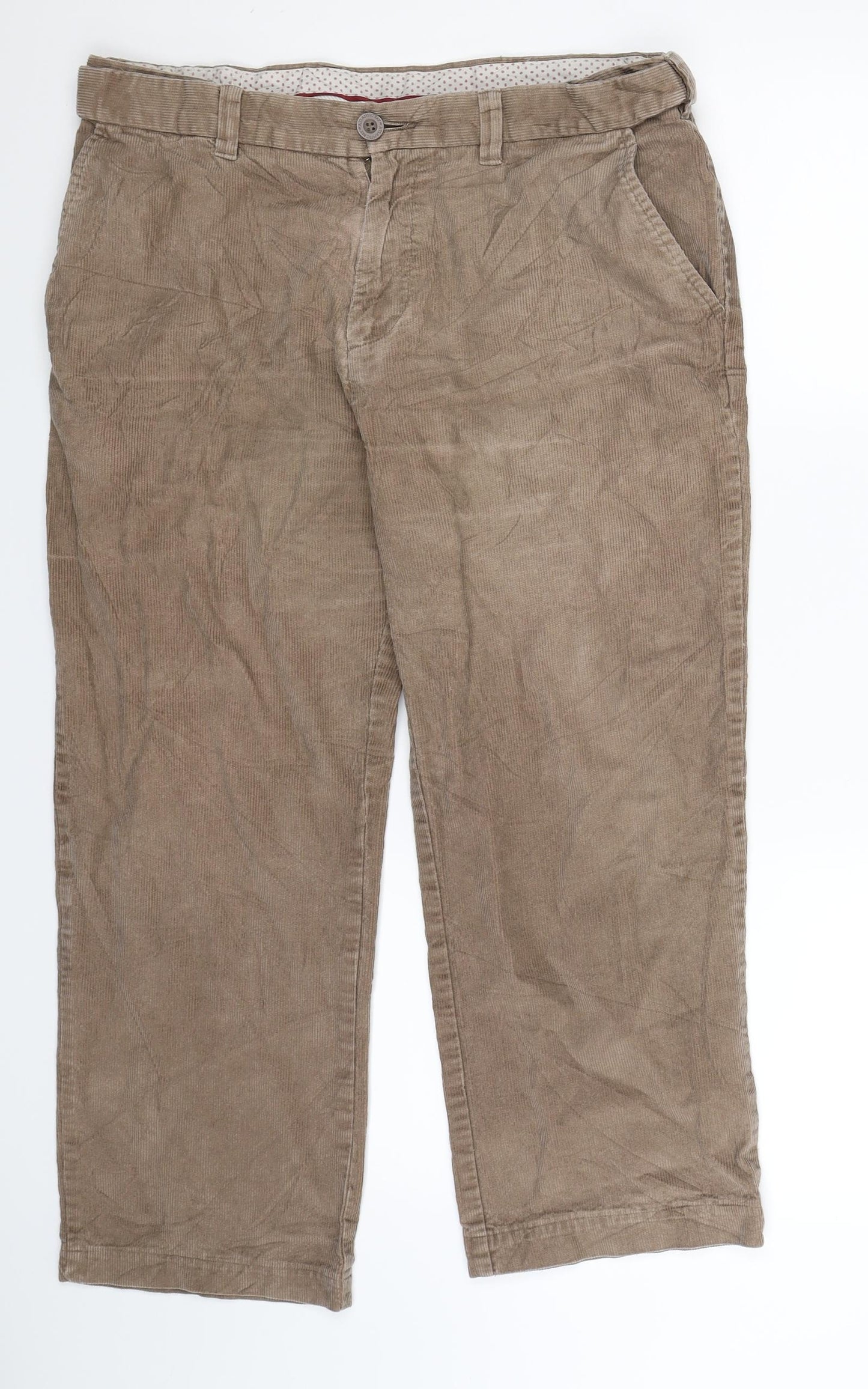 BHS Womens Beige  Corduroy Trousers  Size 34 in L27 in