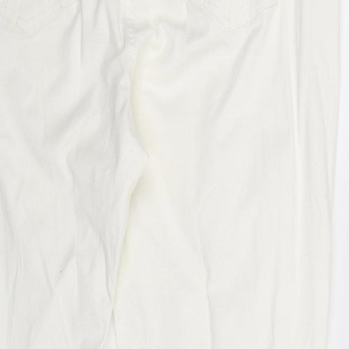 Wallis Womens White  Denim Skinny Jeans Size 18 L26 in
