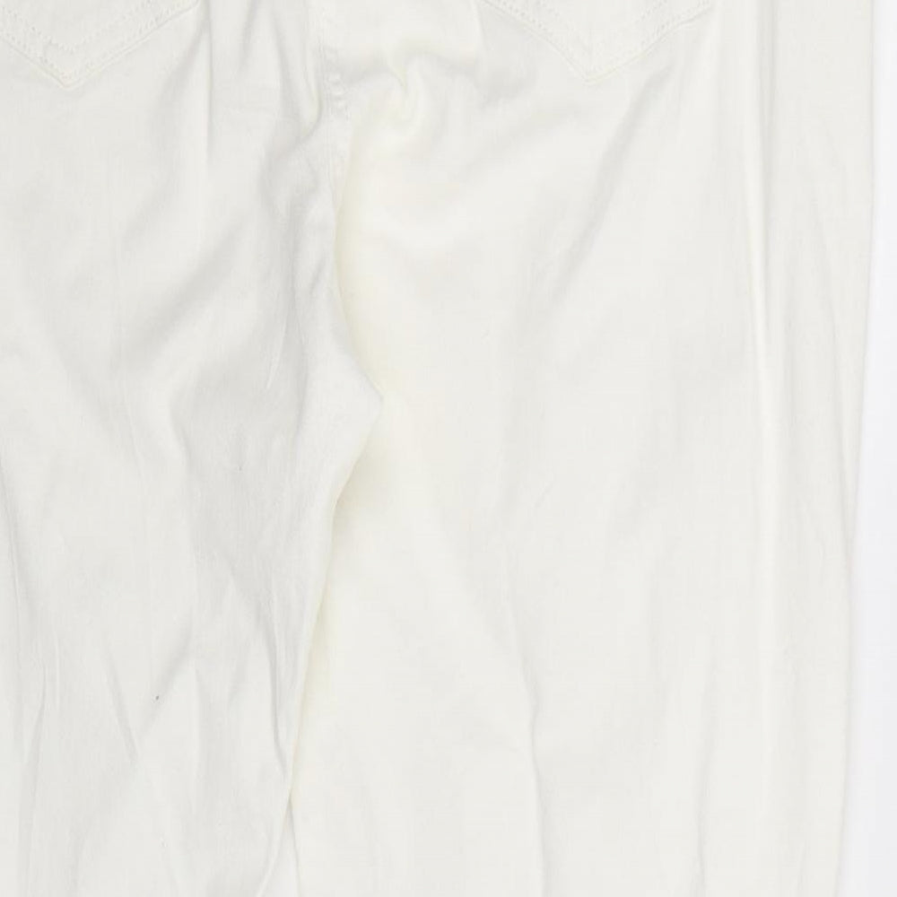 Wallis Womens White  Denim Skinny Jeans Size 18 L26 in