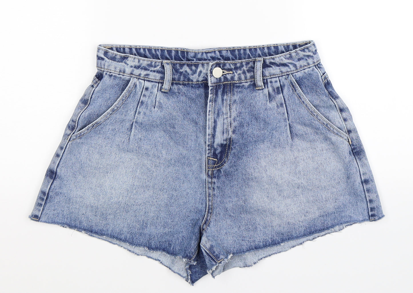 SheIn Womens Blue  Denim Hot Pants Shorts Size 8