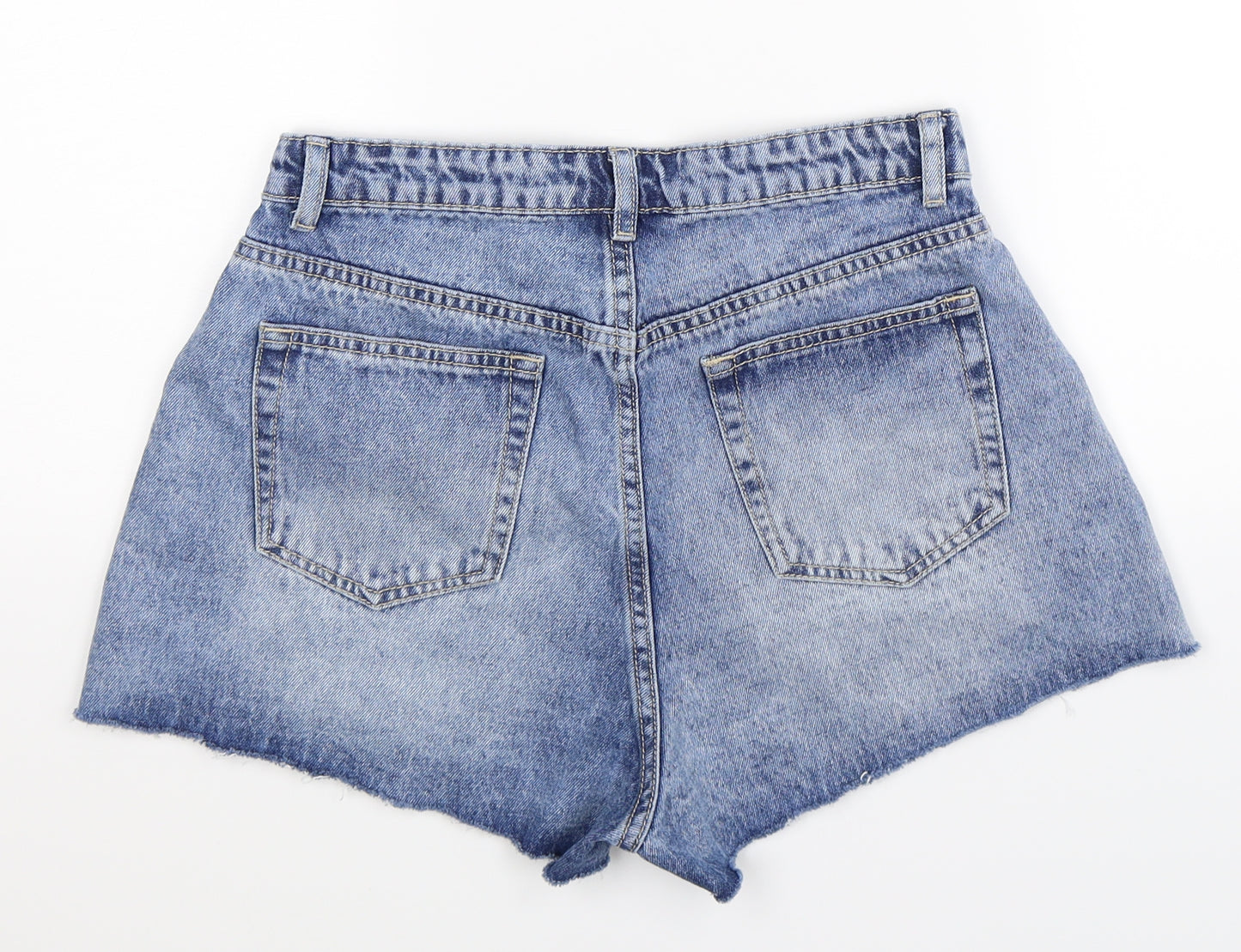 SheIn Womens Blue  Denim Hot Pants Shorts Size 8