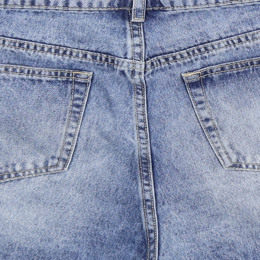SheIn Womens Blue  Denim Hot Pants Shorts Size 8