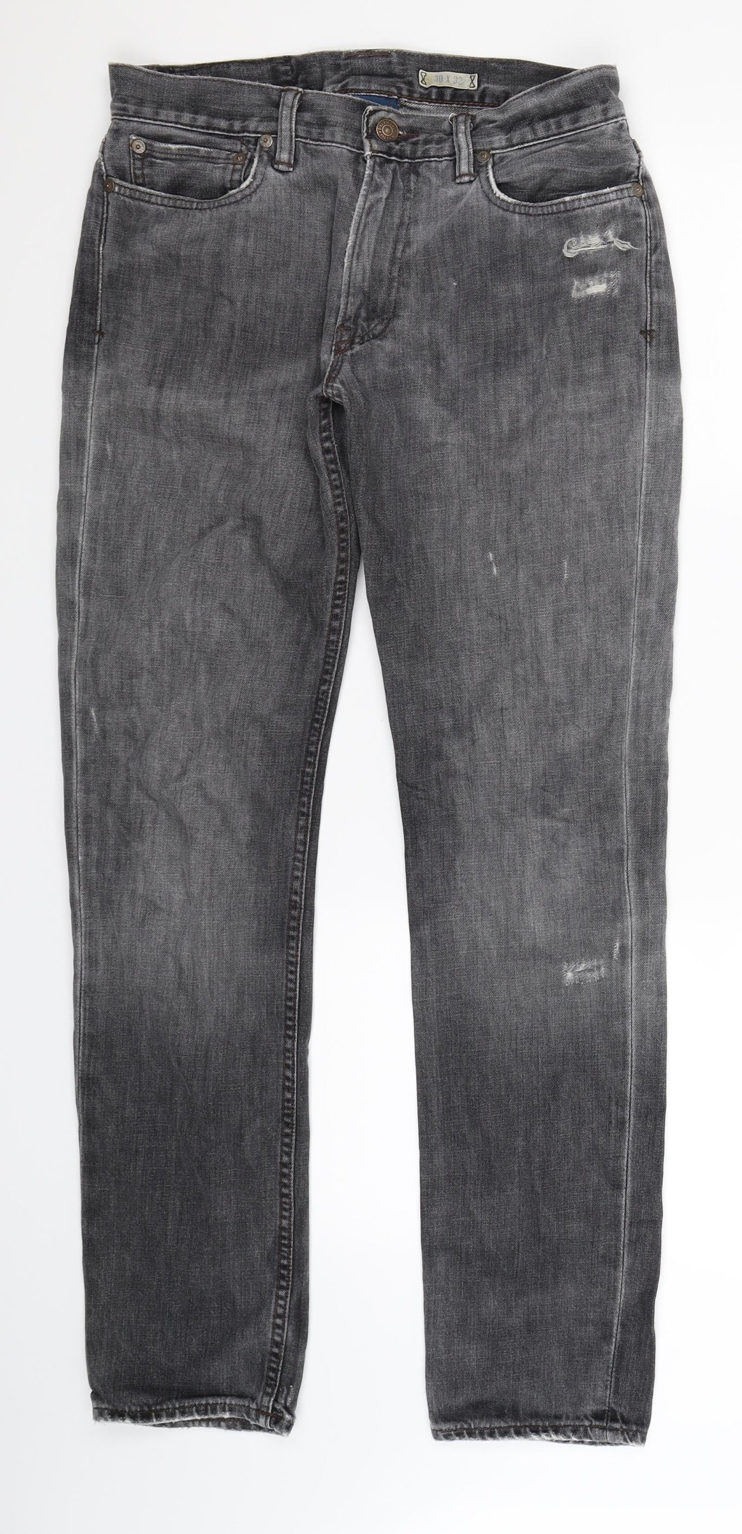Ralph Lauren Mens Grey  Denim Straight Jeans Size 30 L32 in