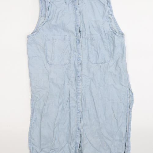 Denim Co Womens Blue   Basic Button-Up Size 10