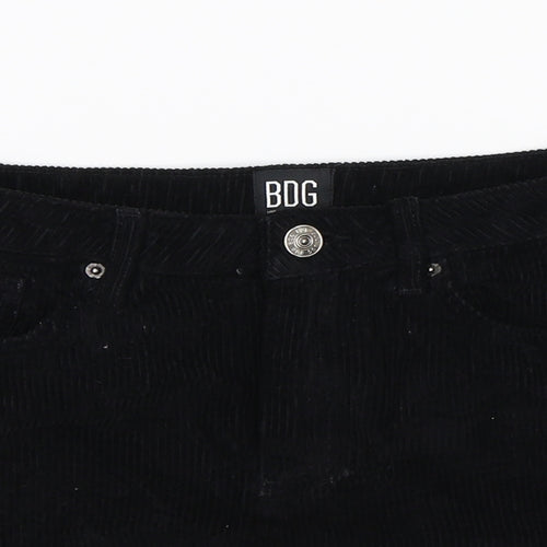 BDG Womens Black  Corduroy A-Line Skirt Size S