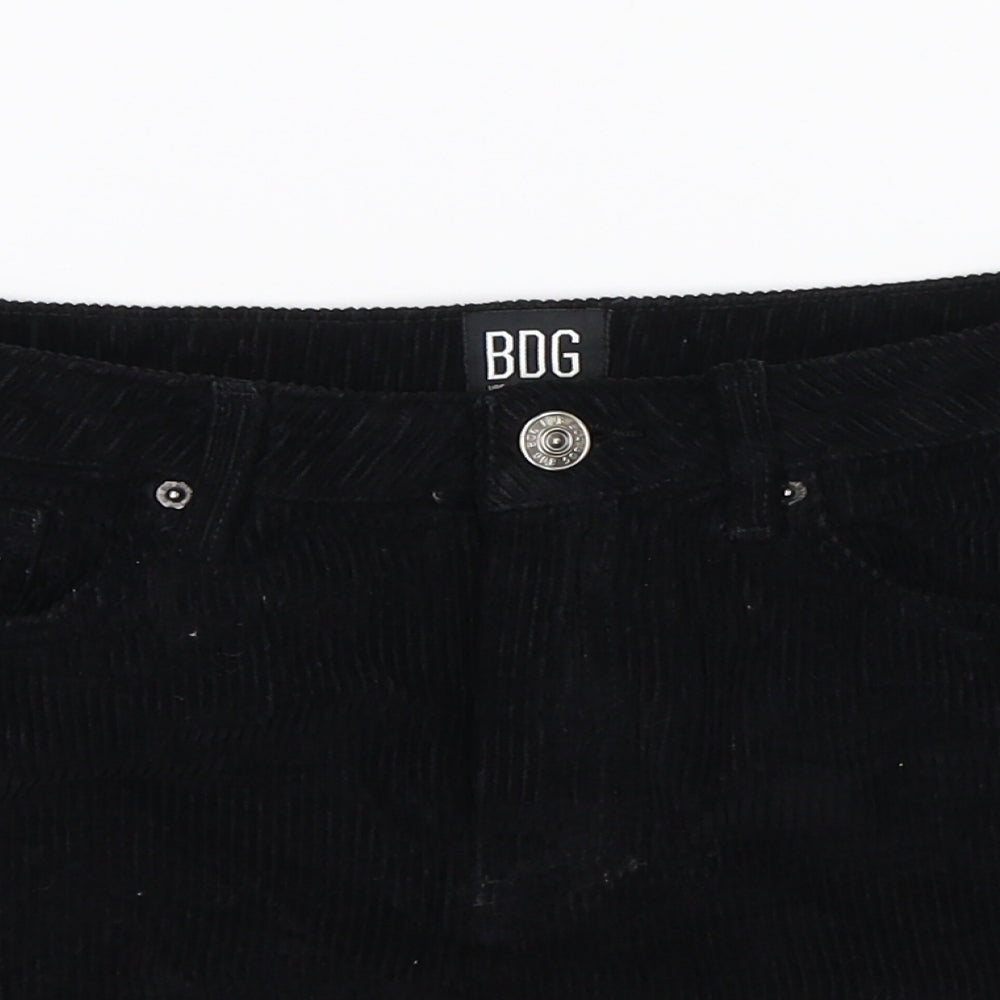 BDG Womens Black  Corduroy A-Line Skirt Size S