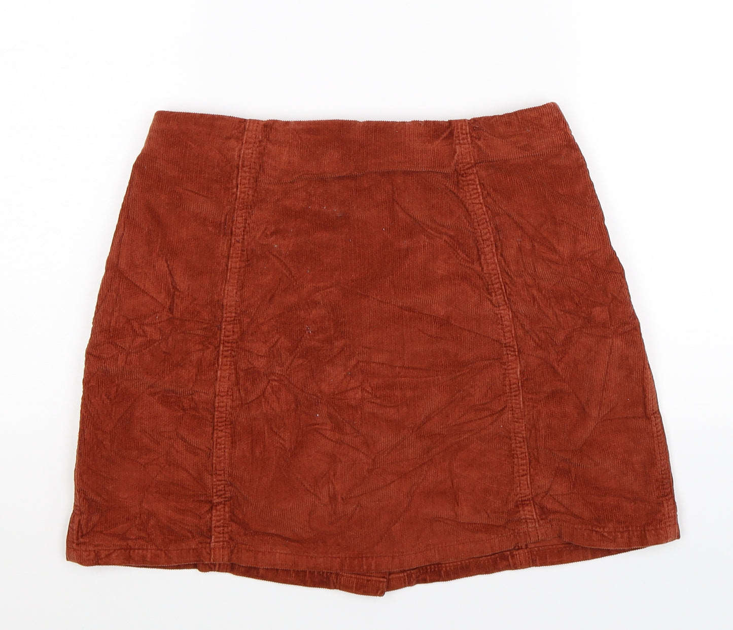Topshop Womens Brown  Corduroy A-Line Skirt Size 10