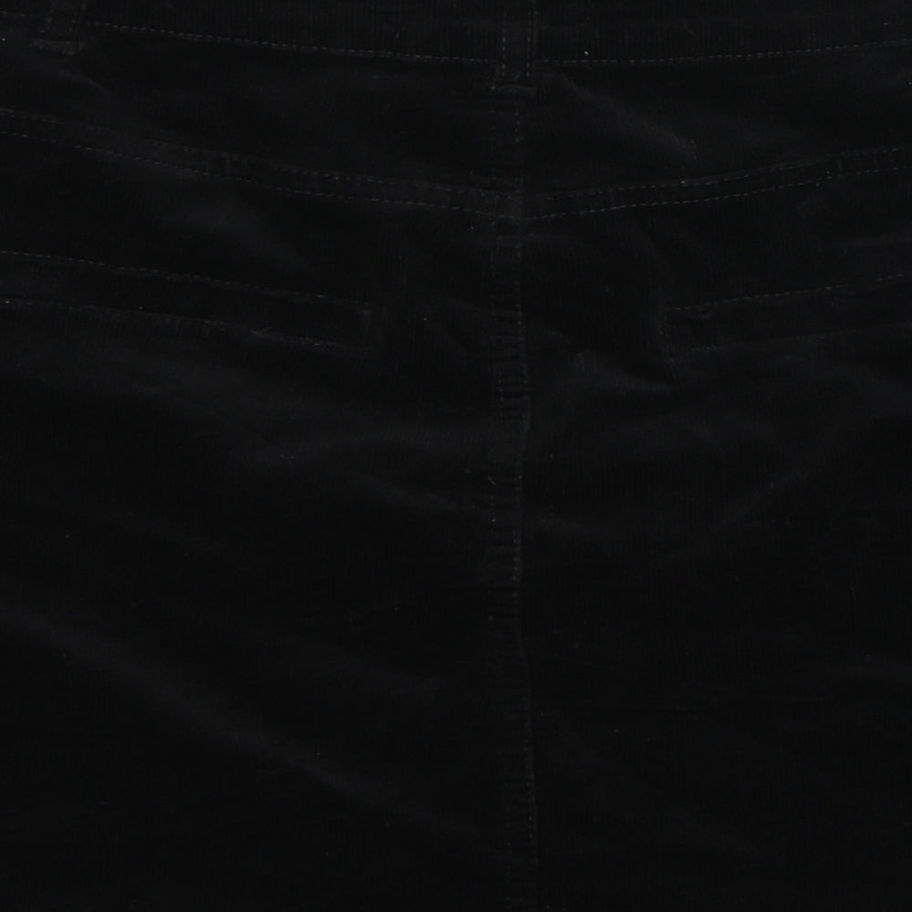 New Look Womens Black  Corduroy A-Line Skirt Size 8