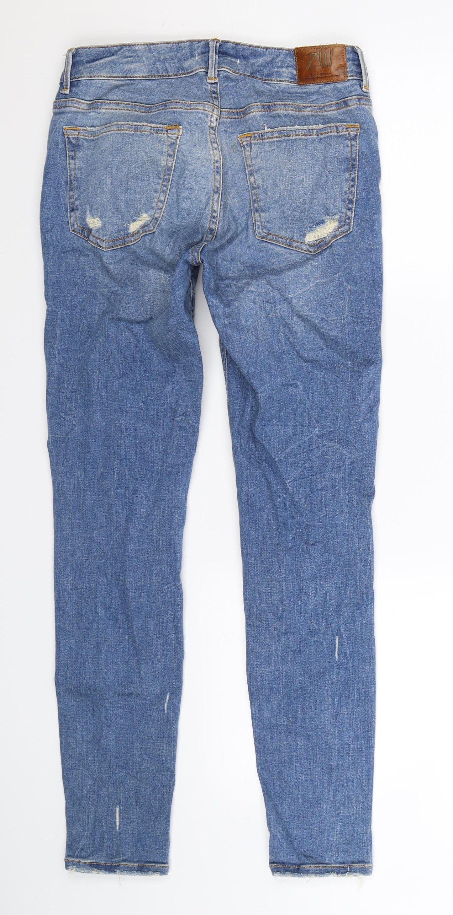 Zara Womens Blue  Denim Skinny Jeans Size 8 L28 in