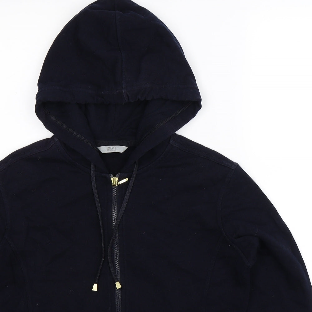 Marks and Spencer Womens Blue   Full Zip Hoodie Size 10