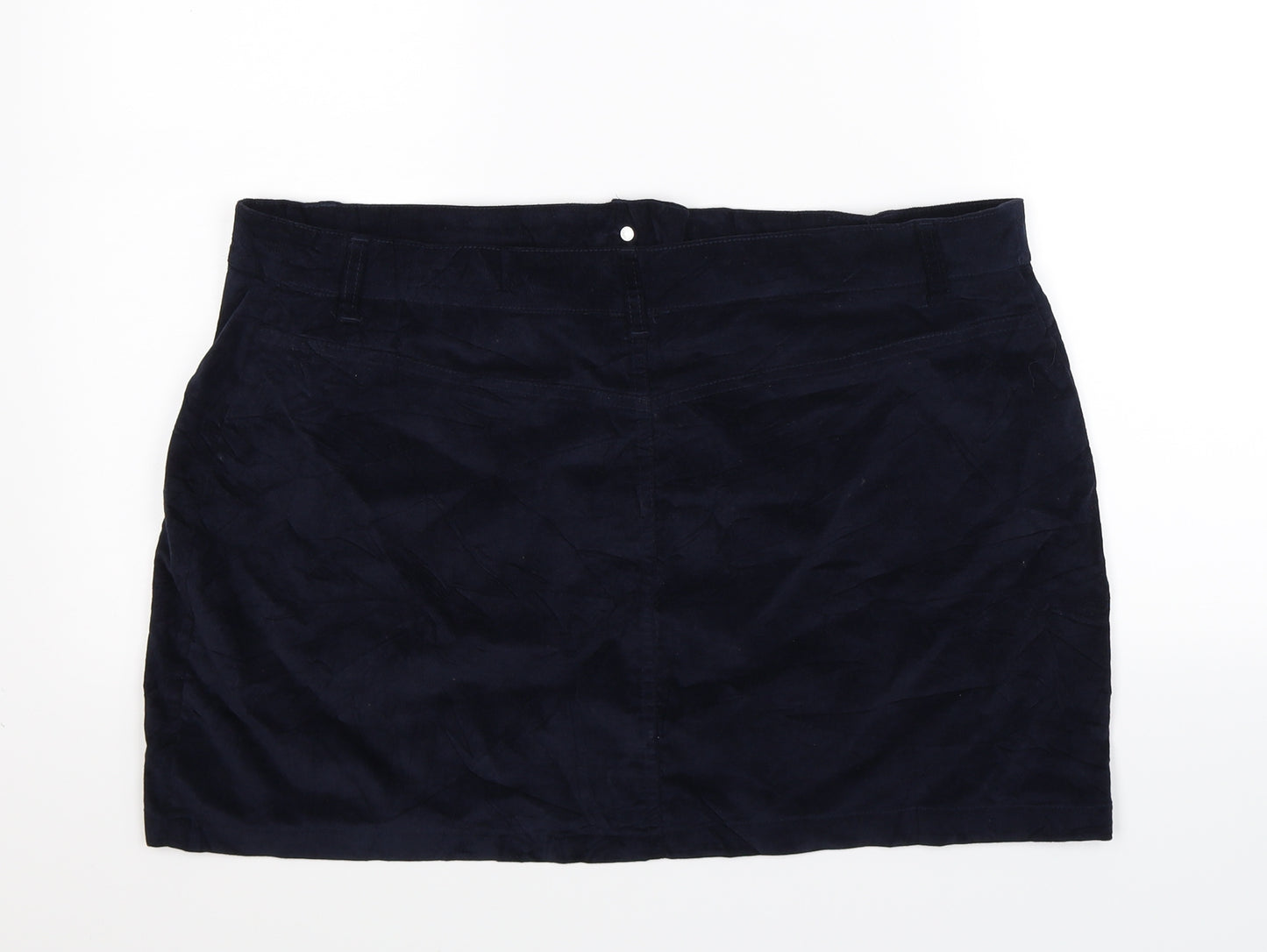 NEXT Womens Blue  Corduroy Mini Skirt Size 18