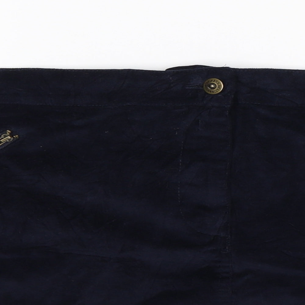 NEXT Womens Blue  Corduroy Mini Skirt Size 18