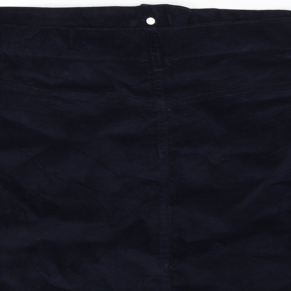 NEXT Womens Blue  Corduroy Mini Skirt Size 18