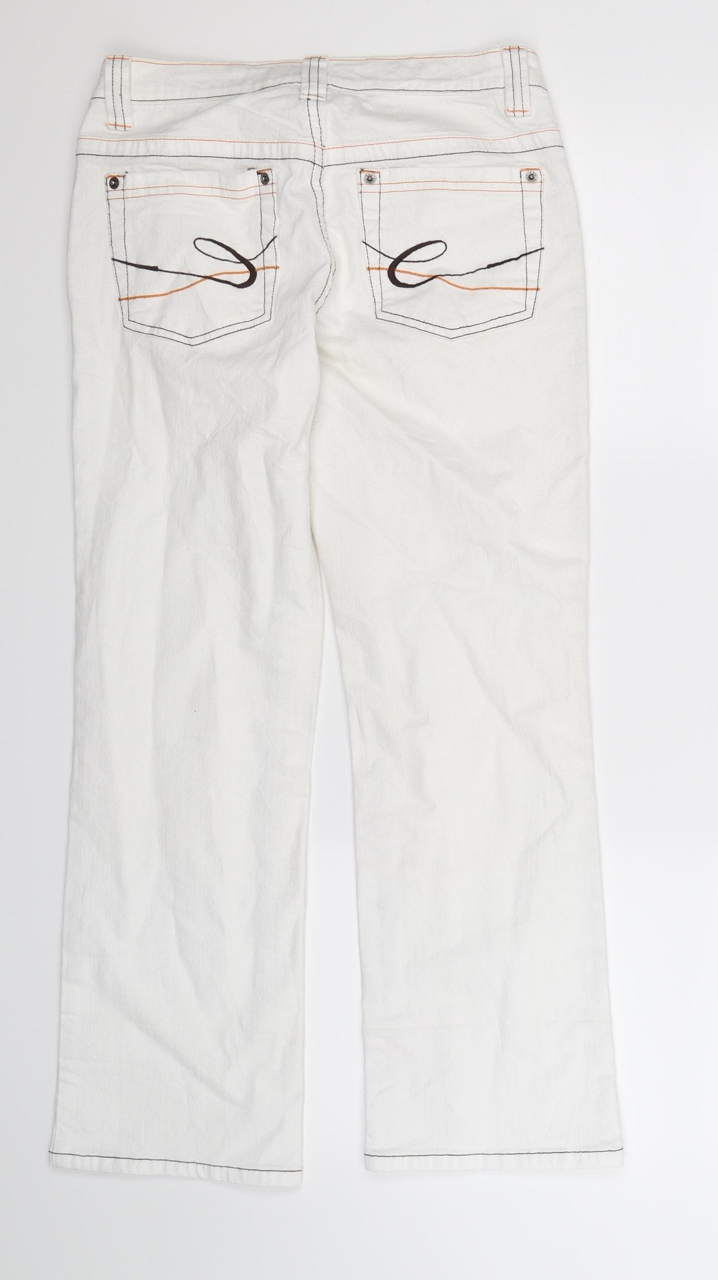 edc by Esprit Womens White  Denim Bootcut Jeans Size 10 L27 in