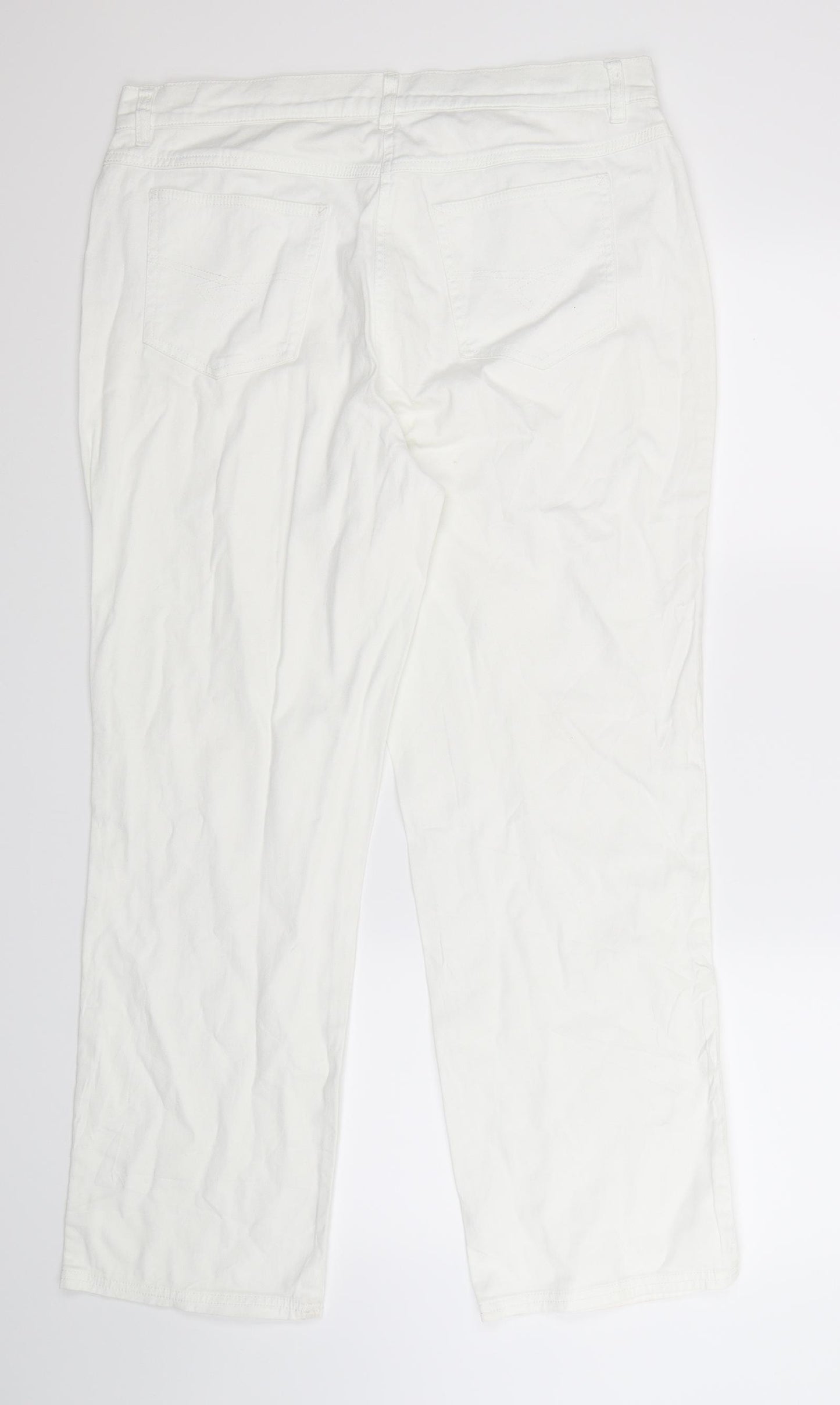 Steilmann Womens White  Denim Bootcut Jeans Size 34 in L28 in