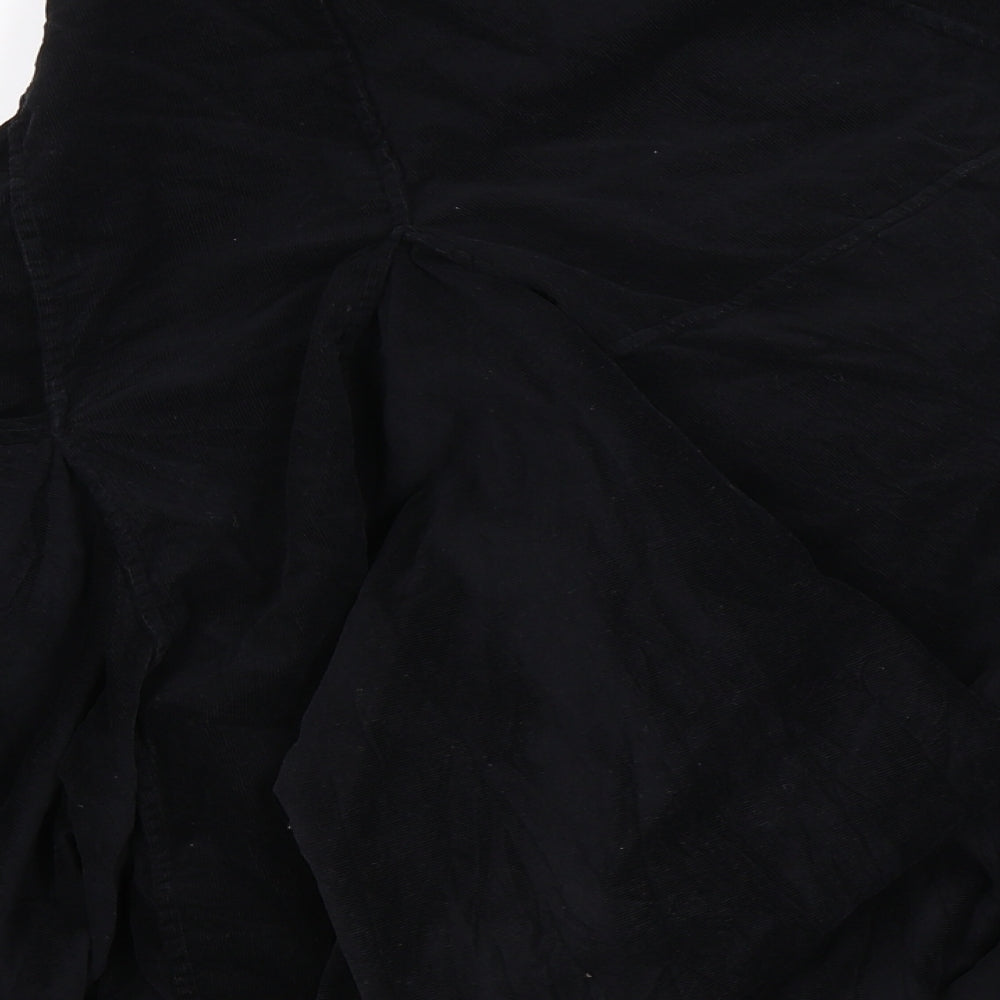 Principles Womens Black  Corduroy Pleated Skirt Size 27 in