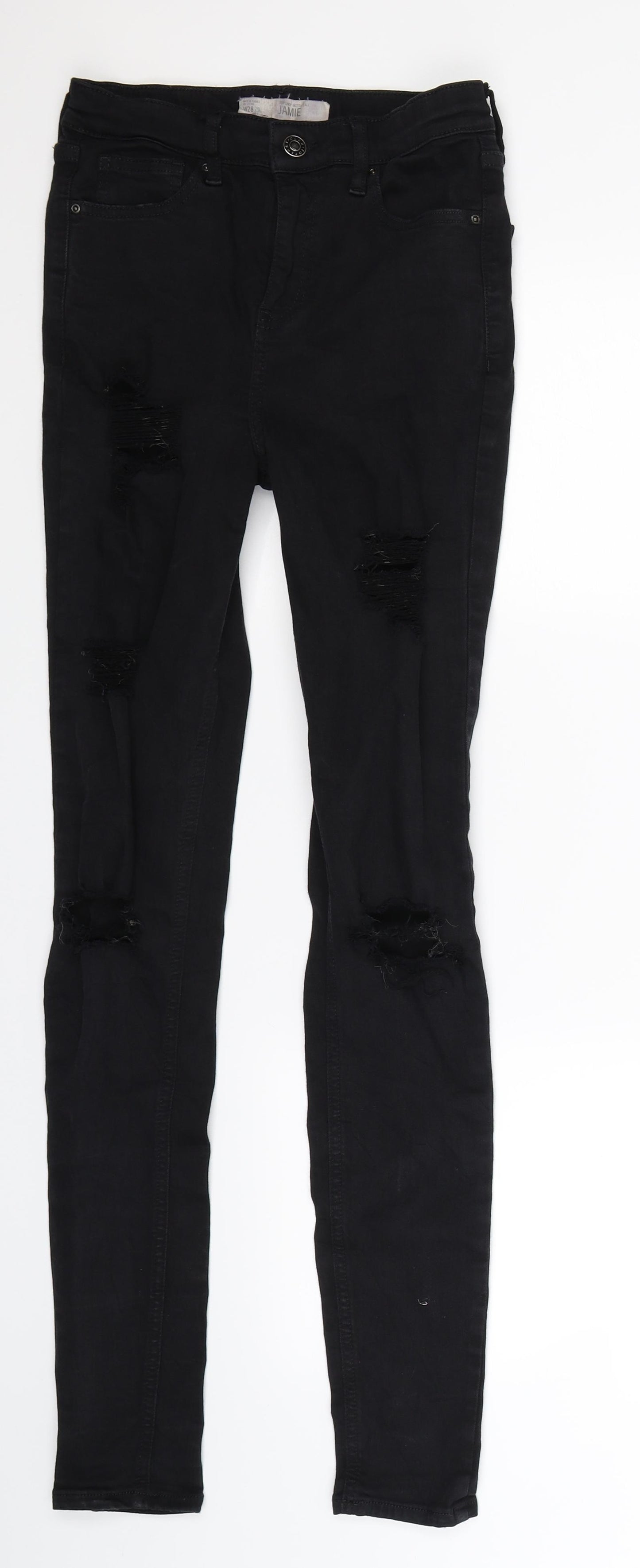 Topshop Womens Black  Denim Jegging Jeans Size 28 in L36 in