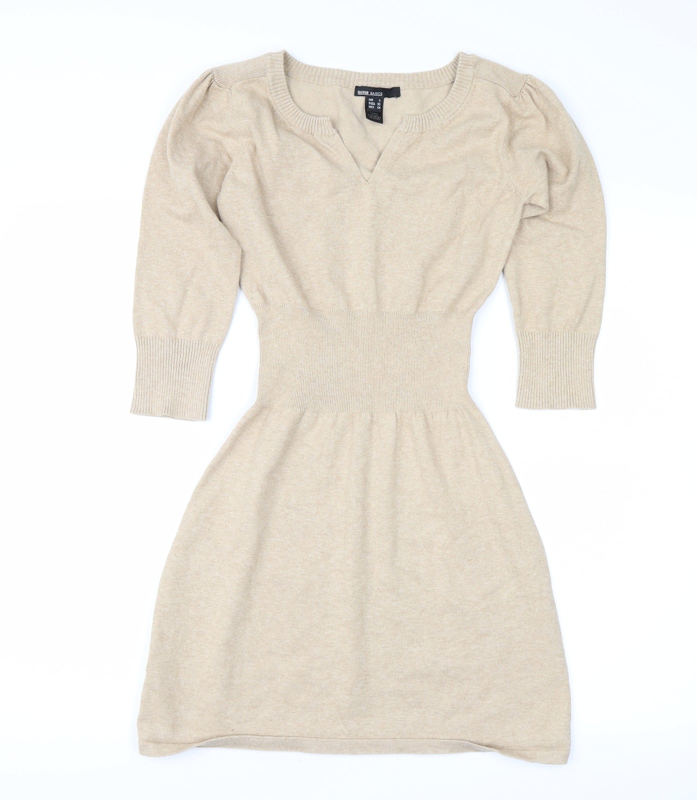 mango basica Womens Beige   Jumper Dress  Size S