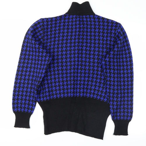 Alexon Womens Blue Houndstooth  Pullover Jumper Size M