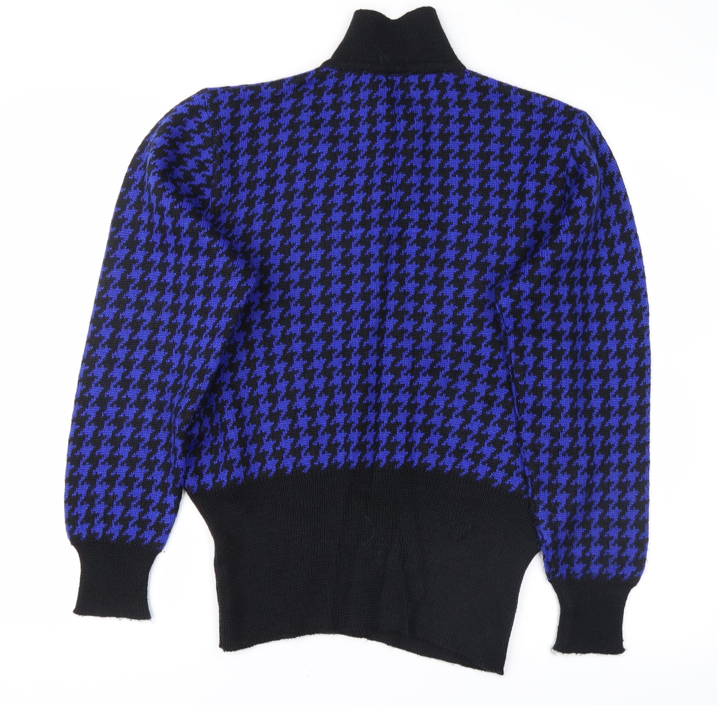 Alexon Womens Blue Houndstooth  Pullover Jumper Size M