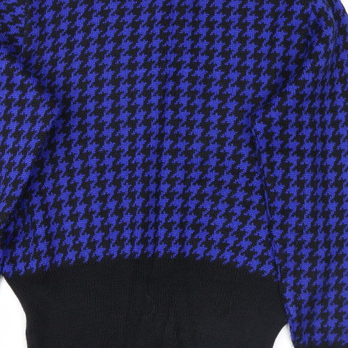 Alexon Womens Blue Houndstooth  Pullover Jumper Size M