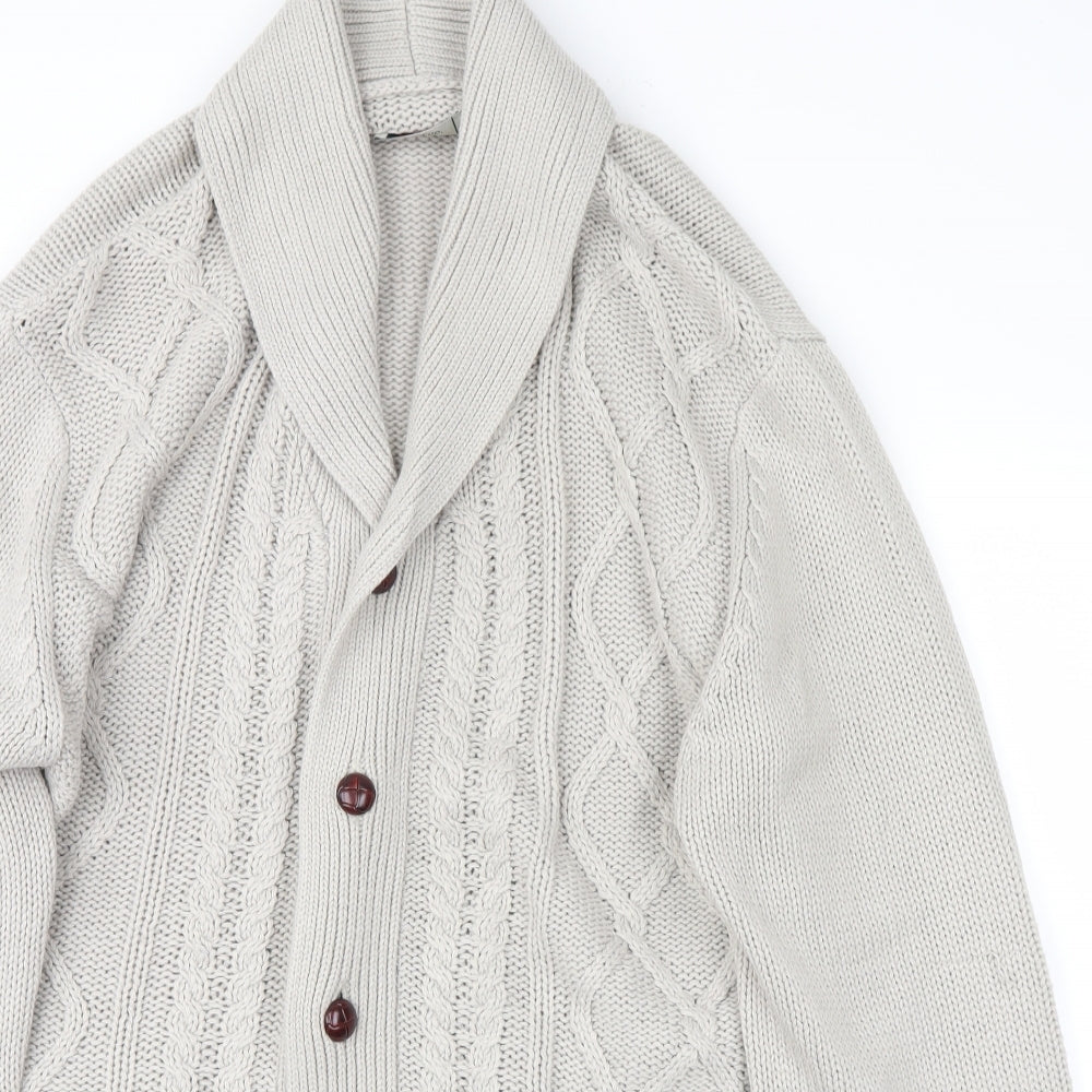 George Mens Grey   Cardigan Jumper Size 2XL