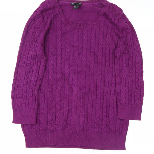 H&M Womens Purple   Pullover Jumper Size M