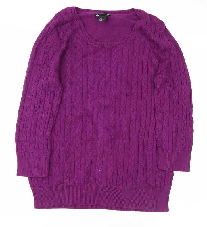 H&M Womens Purple   Pullover Jumper Size M