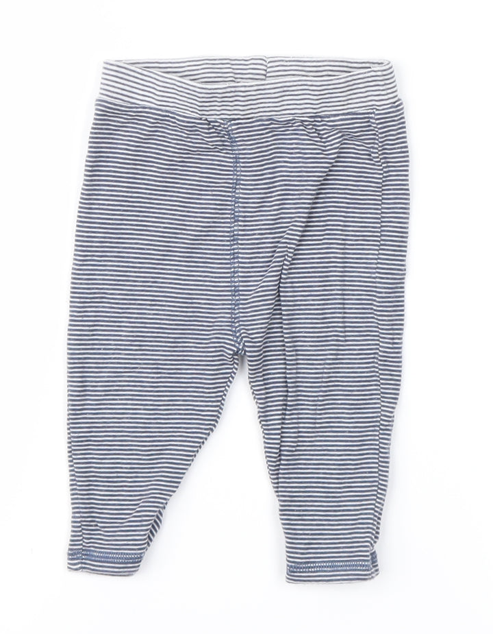 NEXT Blue Striped Sweatpants Leggings Size 3-6 Months