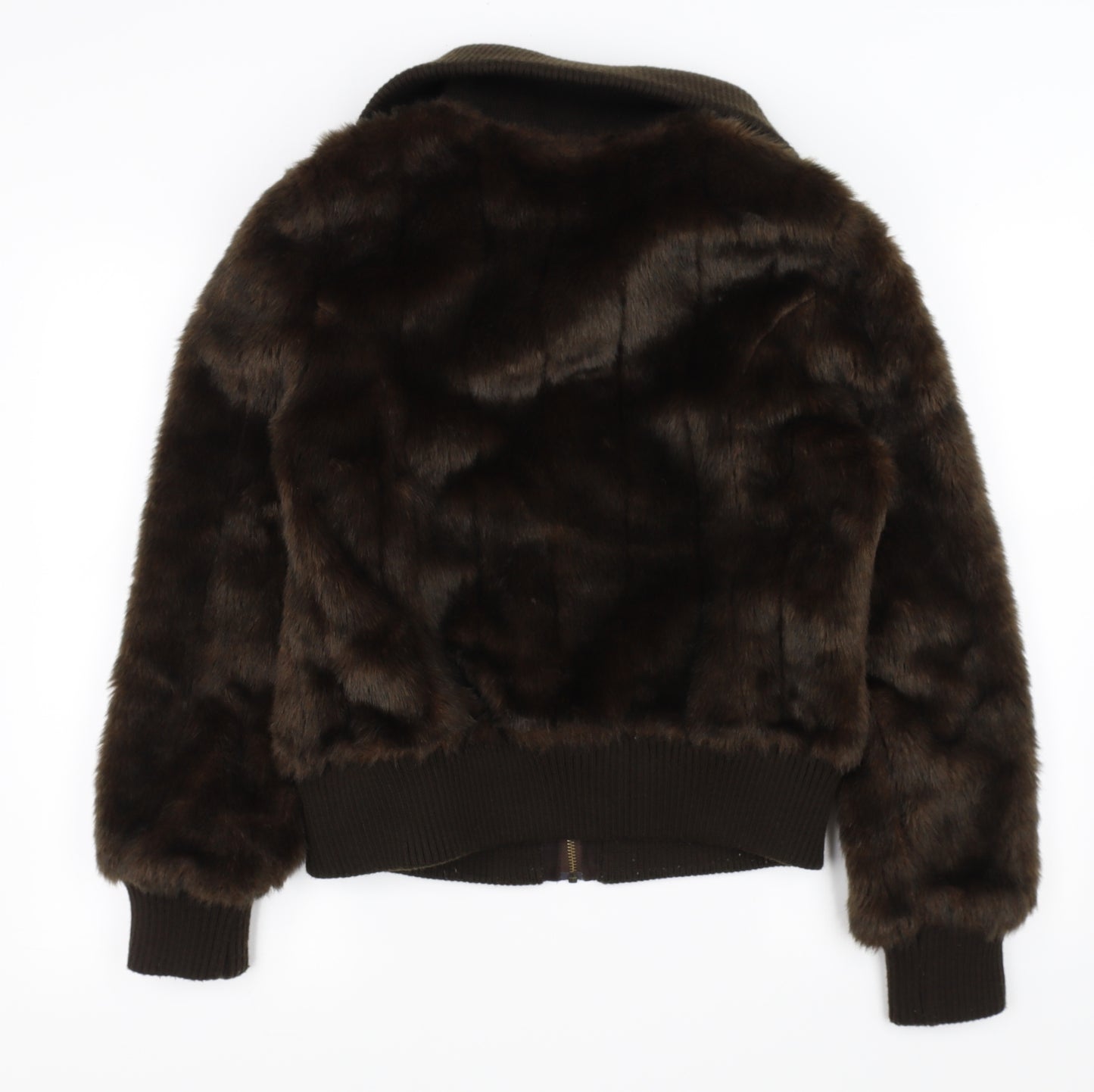 F&F Womens Brown   Bomber Jacket Jacket Size 14  - FAUX FUR