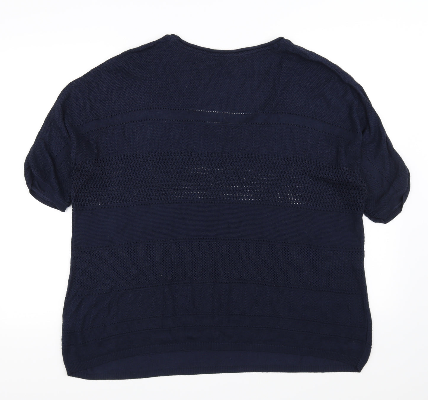 Moda Womens Blue   Pullover Jumper Size 18  - see through