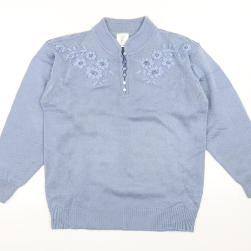 Compliments Womens Blue   Pullover Jumper Size 12