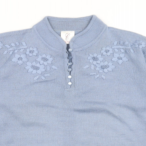 Compliments Womens Blue   Pullover Jumper Size 12
