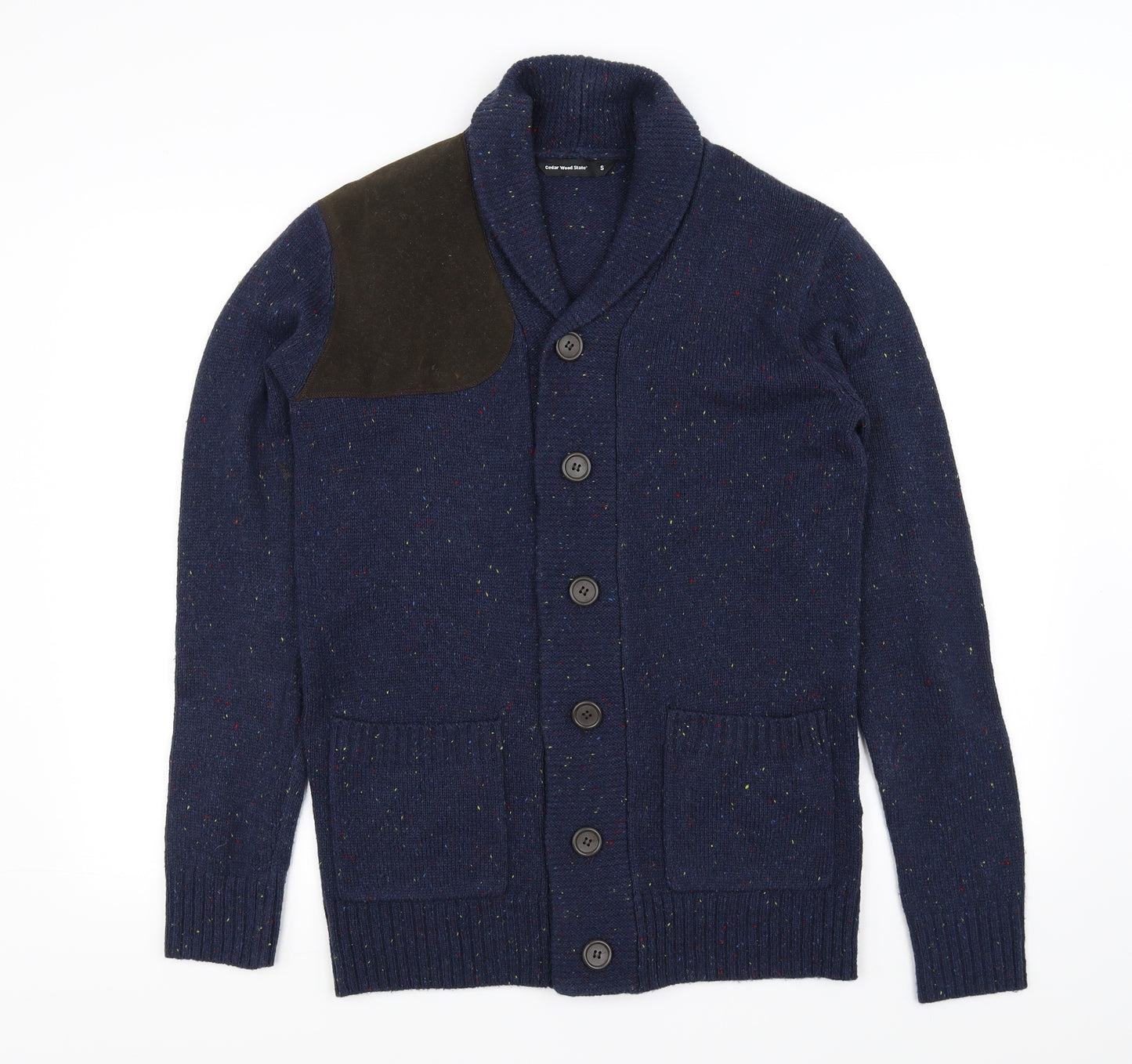 Cedar Wood State Mens Blue   Cardigan Jumper Size S