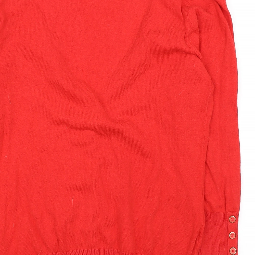 F&F Womens Red   Cardigan Jumper Size 10