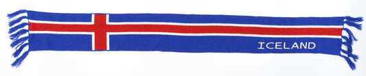 Iceland Unisex Blue Geometric  Scarf  Size Regular