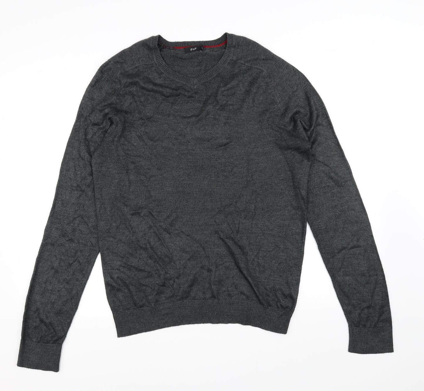 F&F Mens Grey   Pullover Jumper Size S