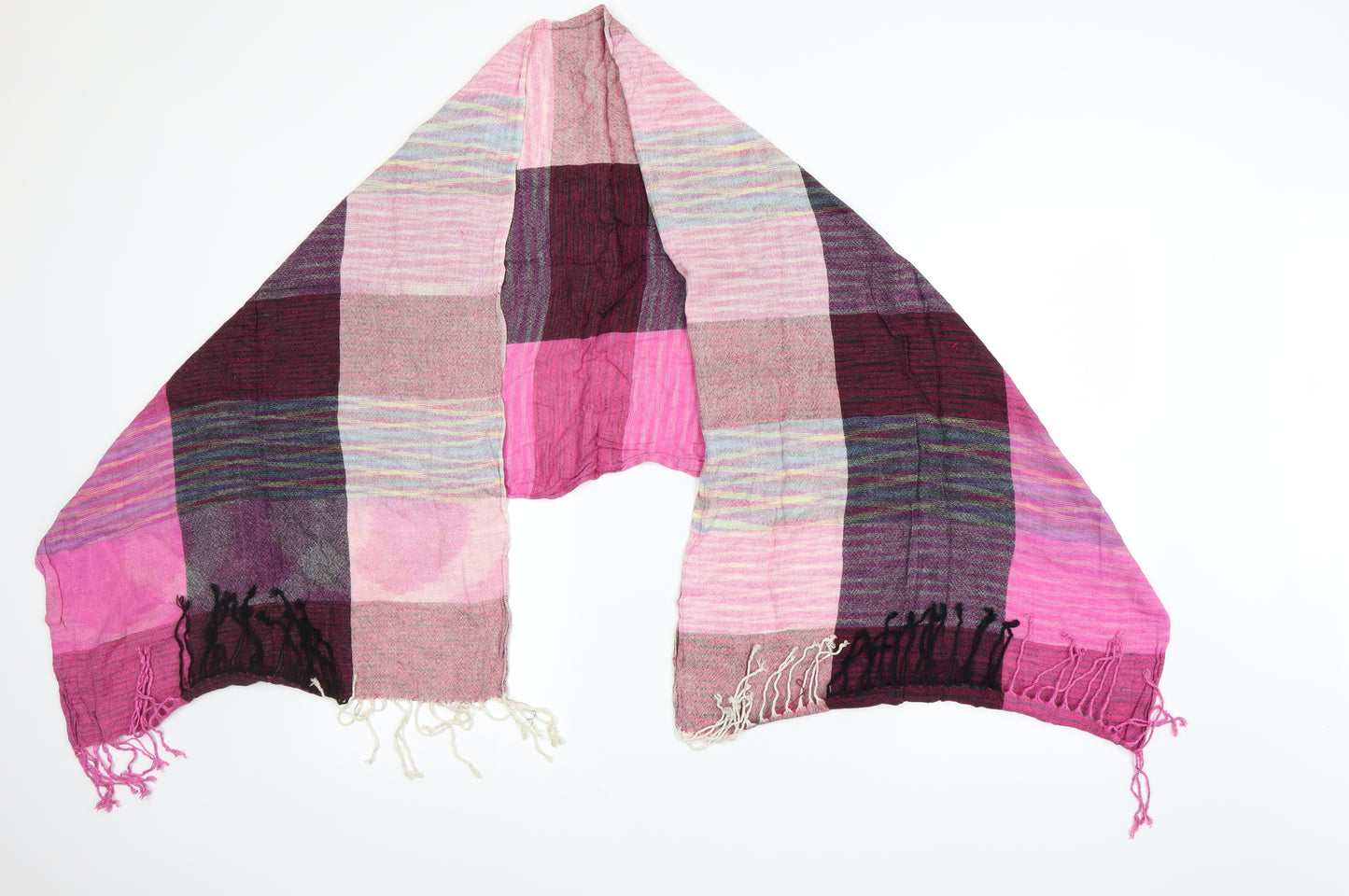 Preworn Womens Pink Check   Shawl/Wrap