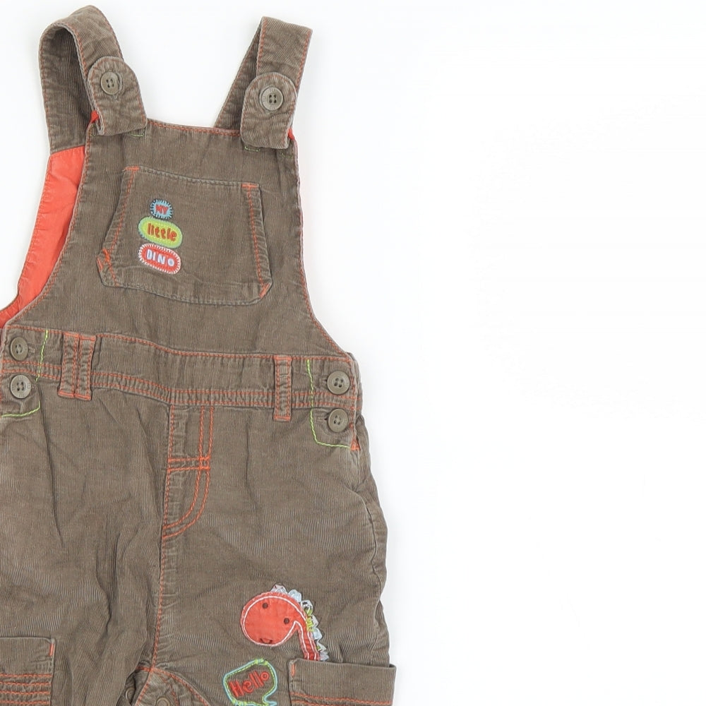Tu  Boys Brown   Dungaree One-Piece Size 12-18 Months