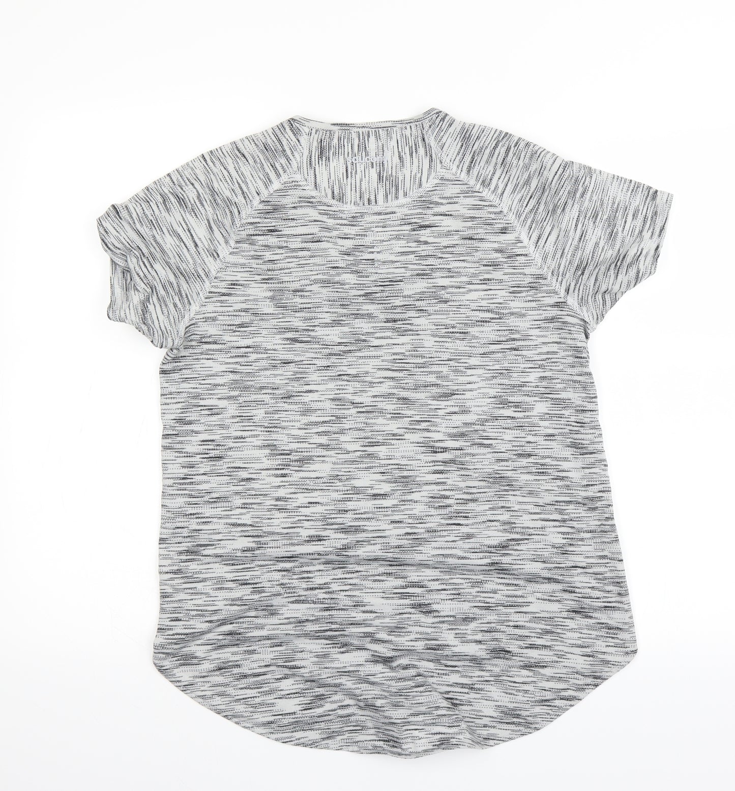 Saucony Womens Silver Houndstooth  Basic T-Shirt Size 12