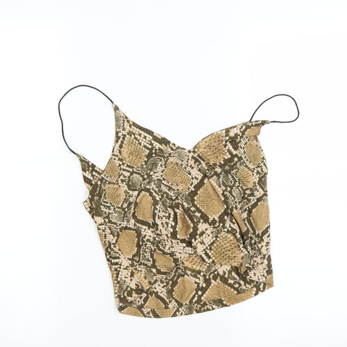 Urban renewal Womens Multicoloured Animal Print  Cropped Tank Size 10