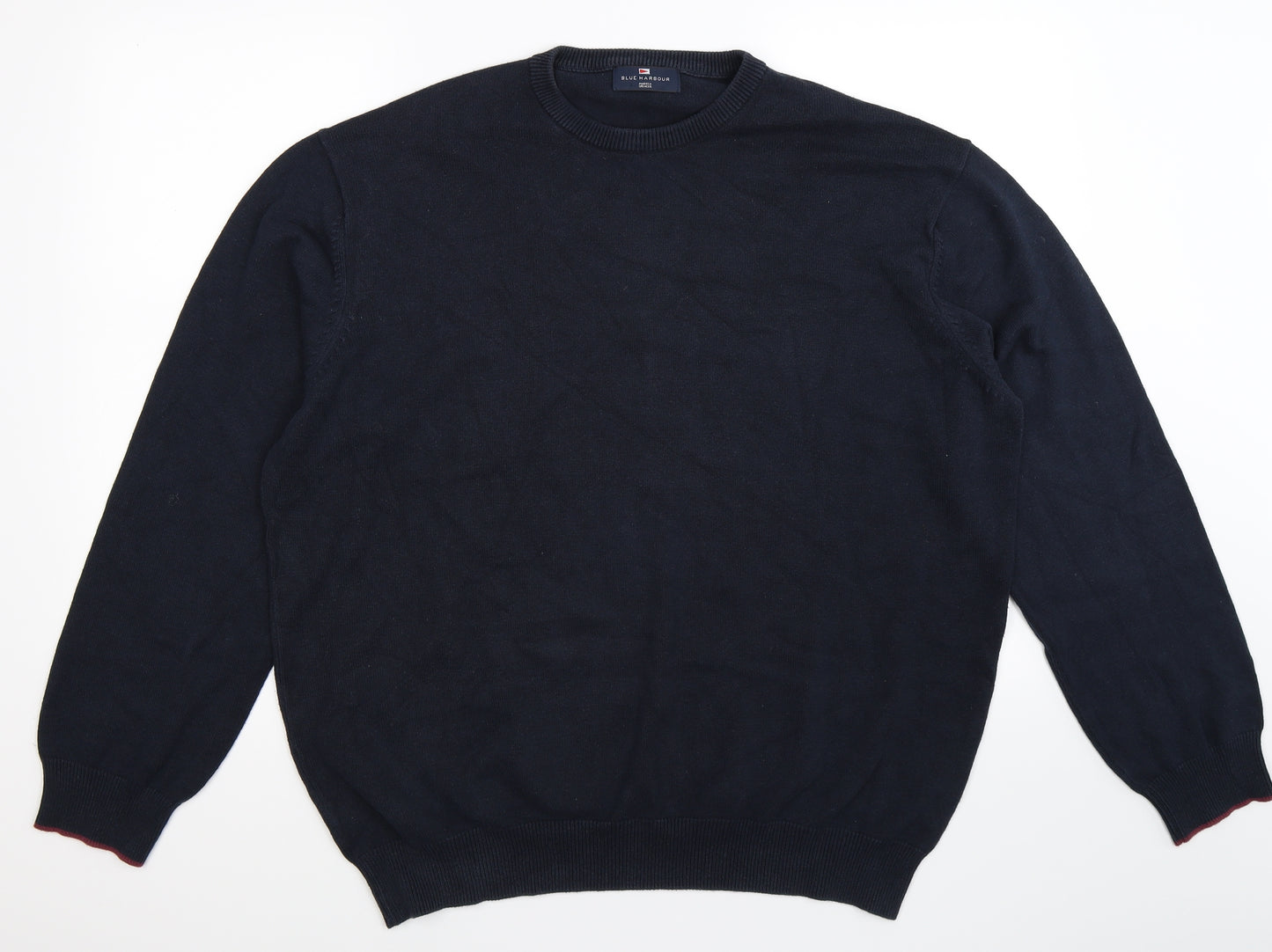 Blue Harbour Mens Blue  Knit Pullover Jumper Size XL