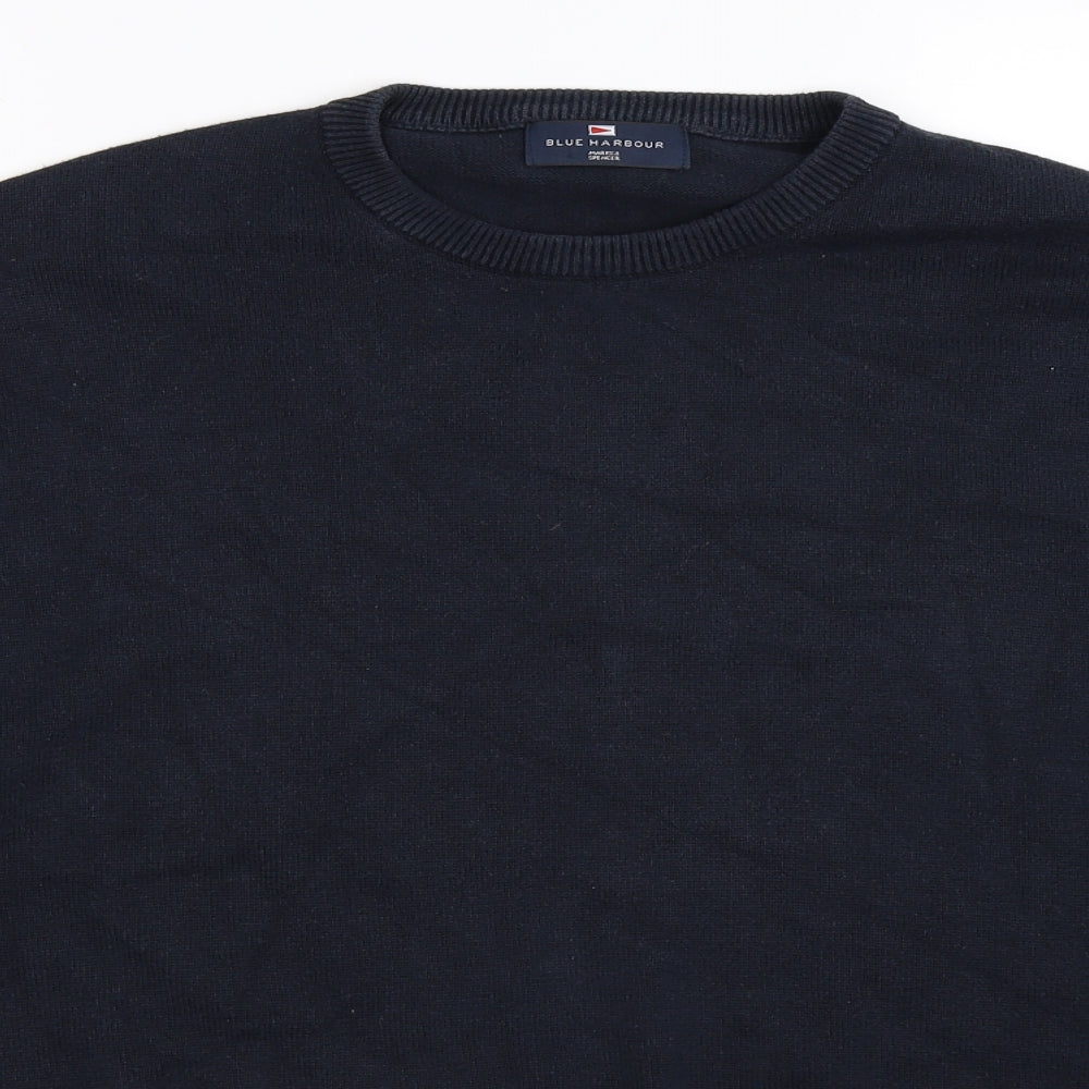 Blue Harbour Mens Blue  Knit Pullover Jumper Size XL