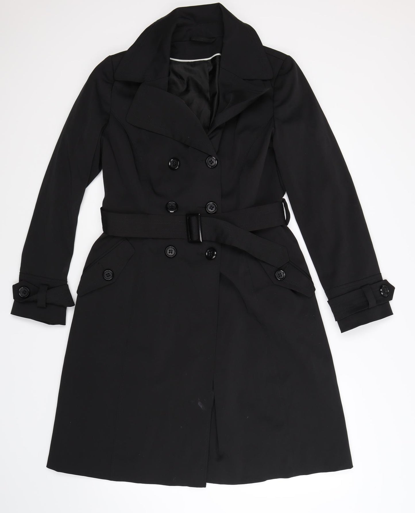 F&F Womens Black   Trench Coat Coat Size 12