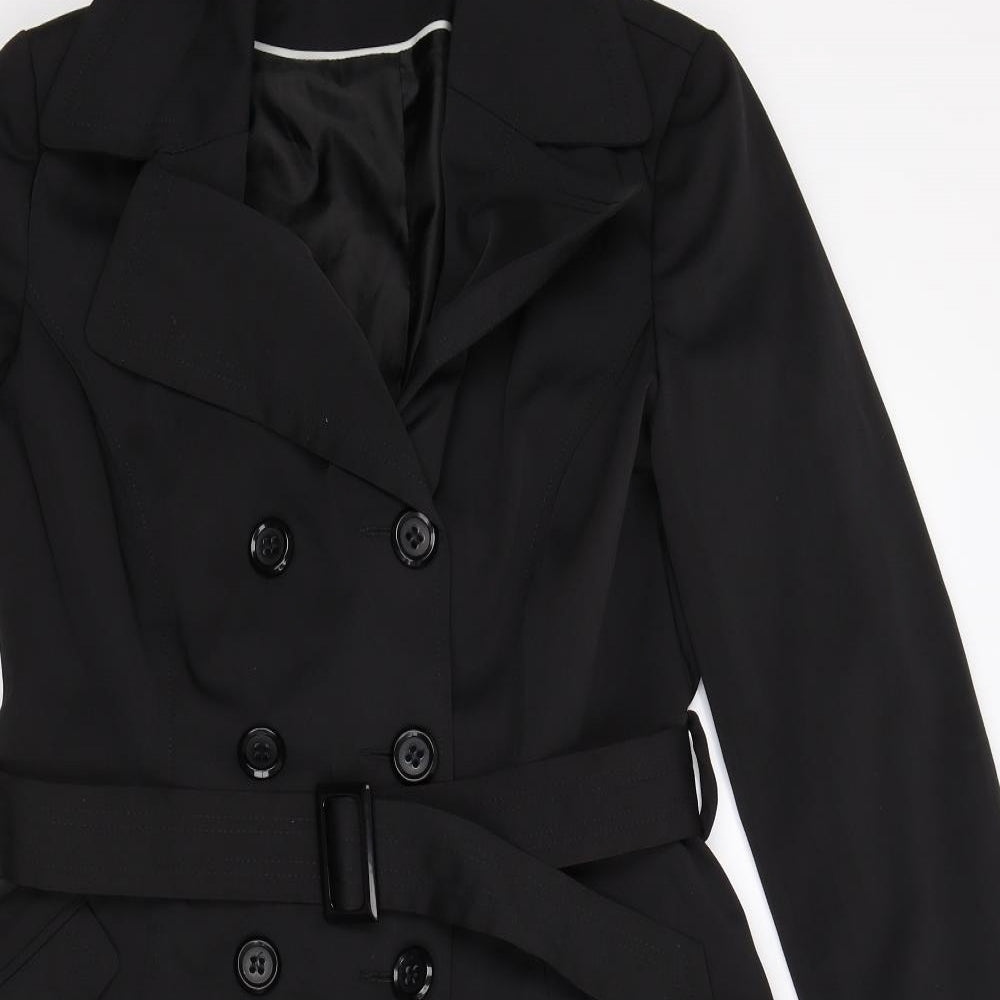 F&F Womens Black   Trench Coat Coat Size 12