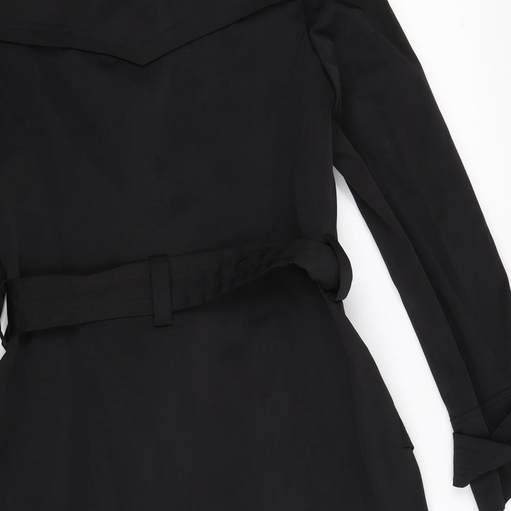 F&F Womens Black   Trench Coat Coat Size 12