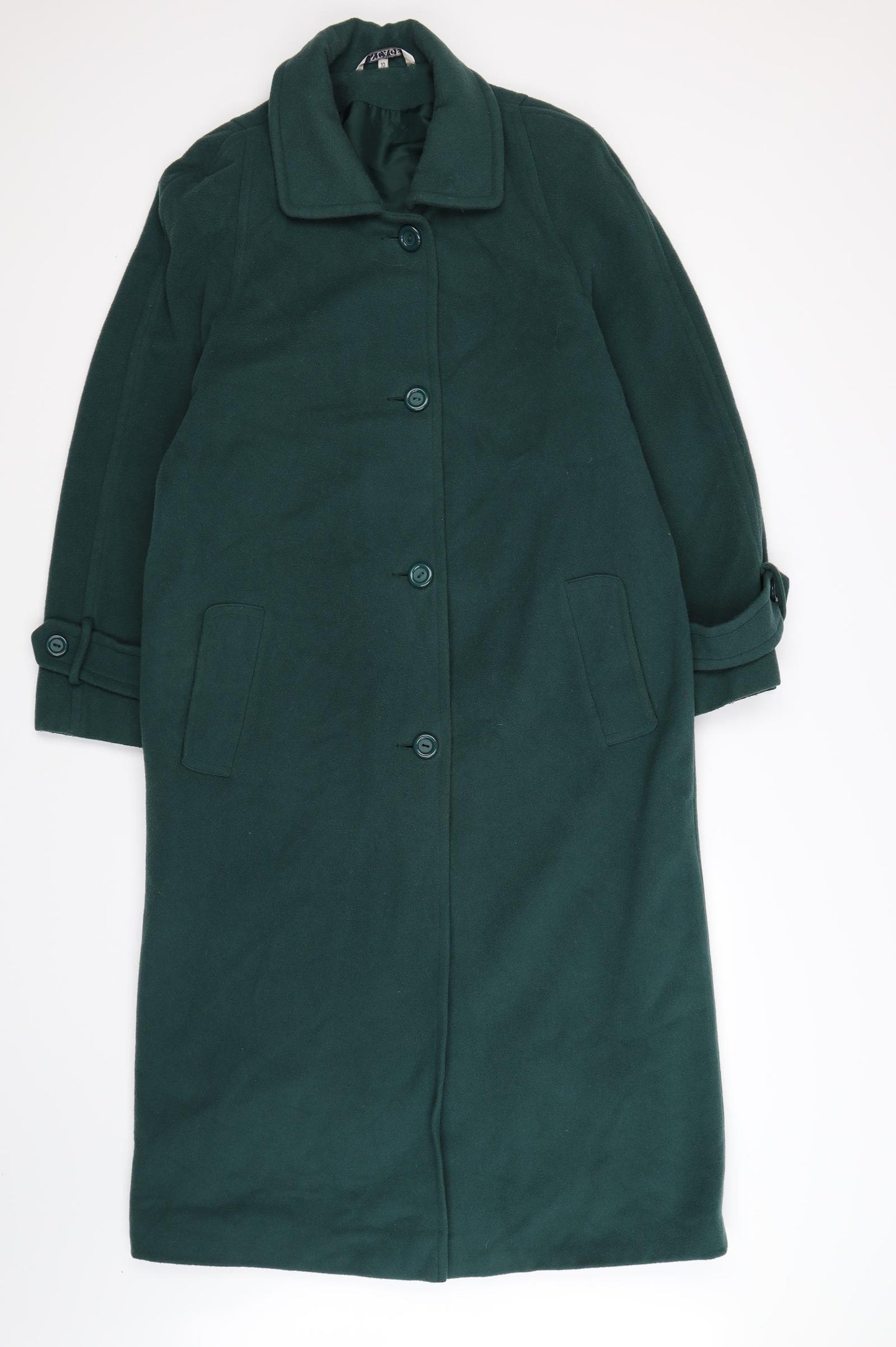 NuAge Womens Green  Fleece Windbreaker Coat Size 10